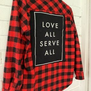 Custom Made Flannel | Love All Serve All